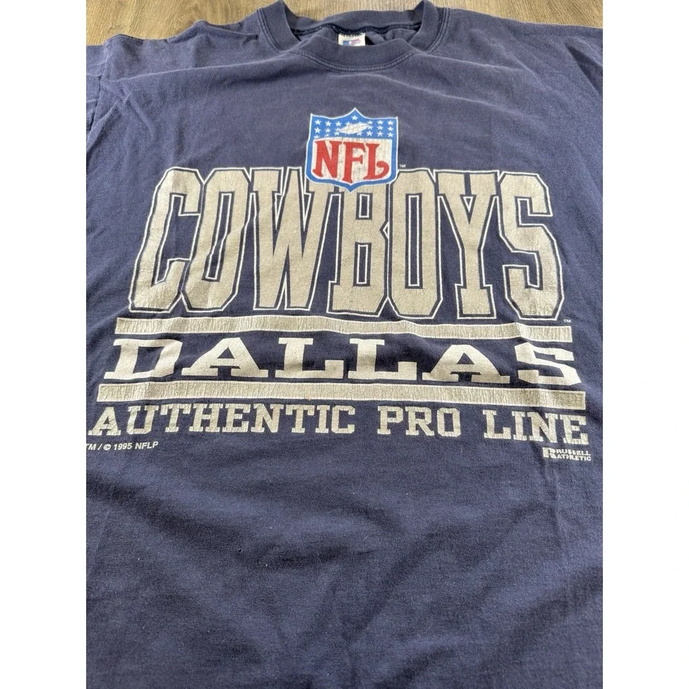 Vintage 1995 Dallas Cowboys‎ T-Shirt Mens XL Russell Athletic NFL Pro Line USA